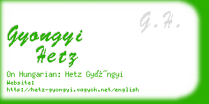 gyongyi hetz business card